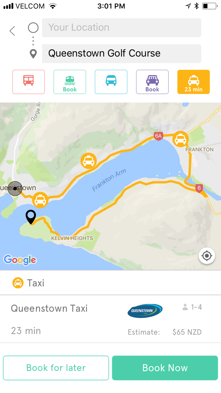 Choice app screen shot